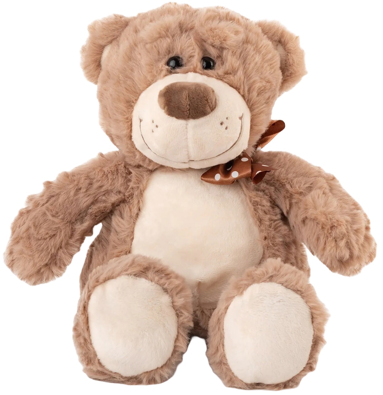 Jucărie de pluș  Amek Toys  - Ursuleț cu panglică, maro, 25 cm