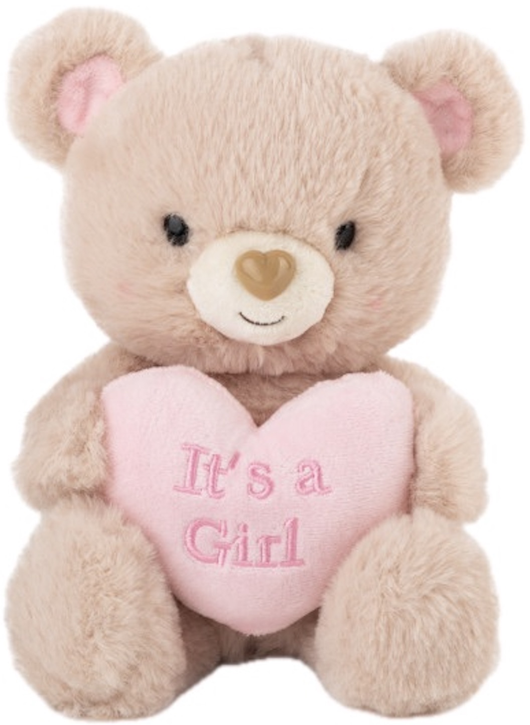 Jucărie de pluș  Amek Toys  - Ursul cu inima roz “It’s a Girl”, 21 cm