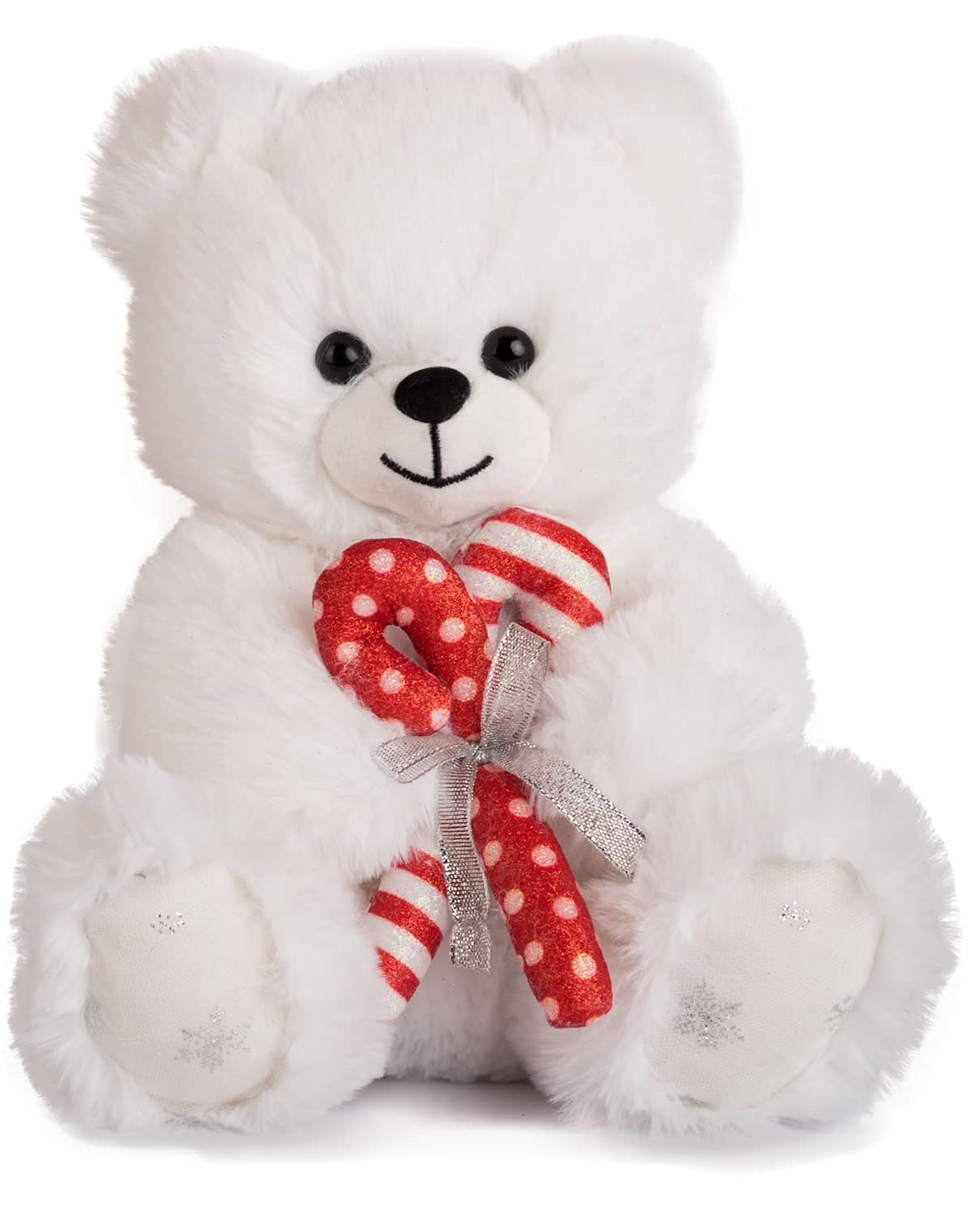 Jucărie de pluș Amek Toys - Ursuleț cu bastoane de zahar, 24 cm