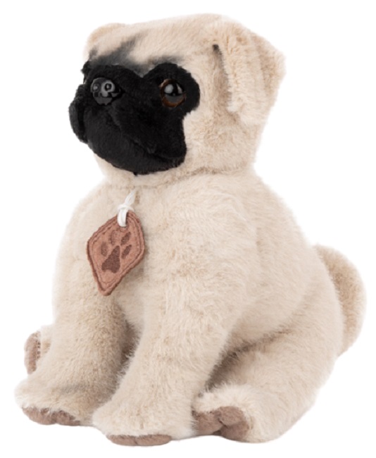 Jucărie de pluș Amek Toys - Pug, 20 cm