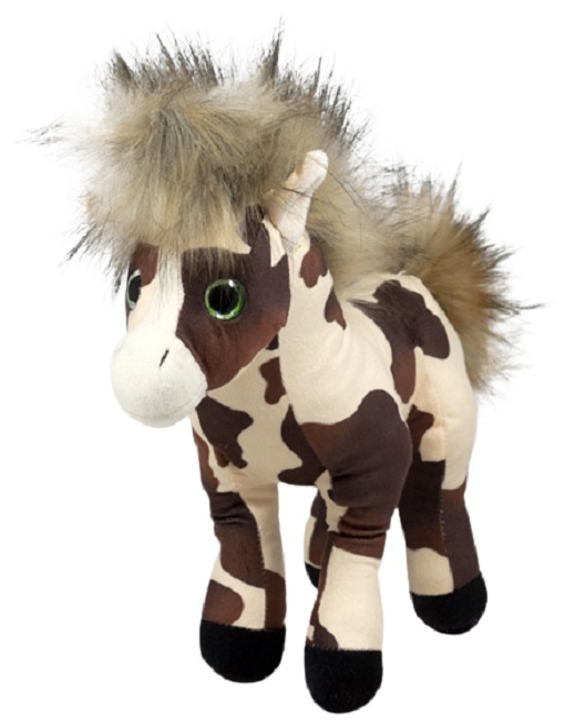 Jucărie de pluș Amek Toys - Cal cu pete, bej, 22 cm