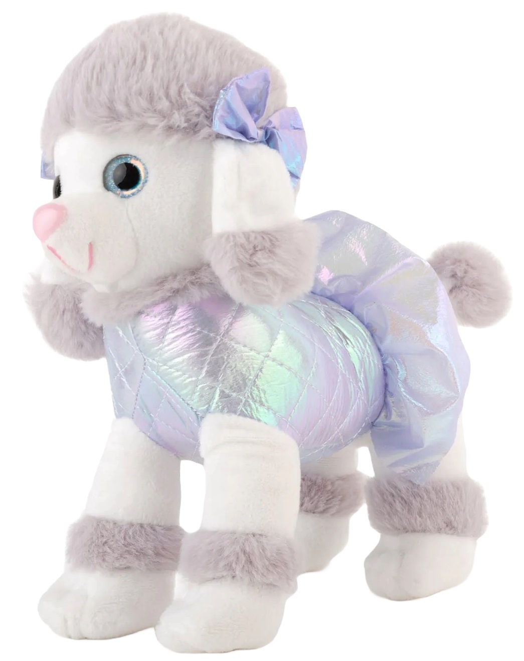 Jucărie de pluș  Amek Toys  - Pudel, gri deschis, 24 cm