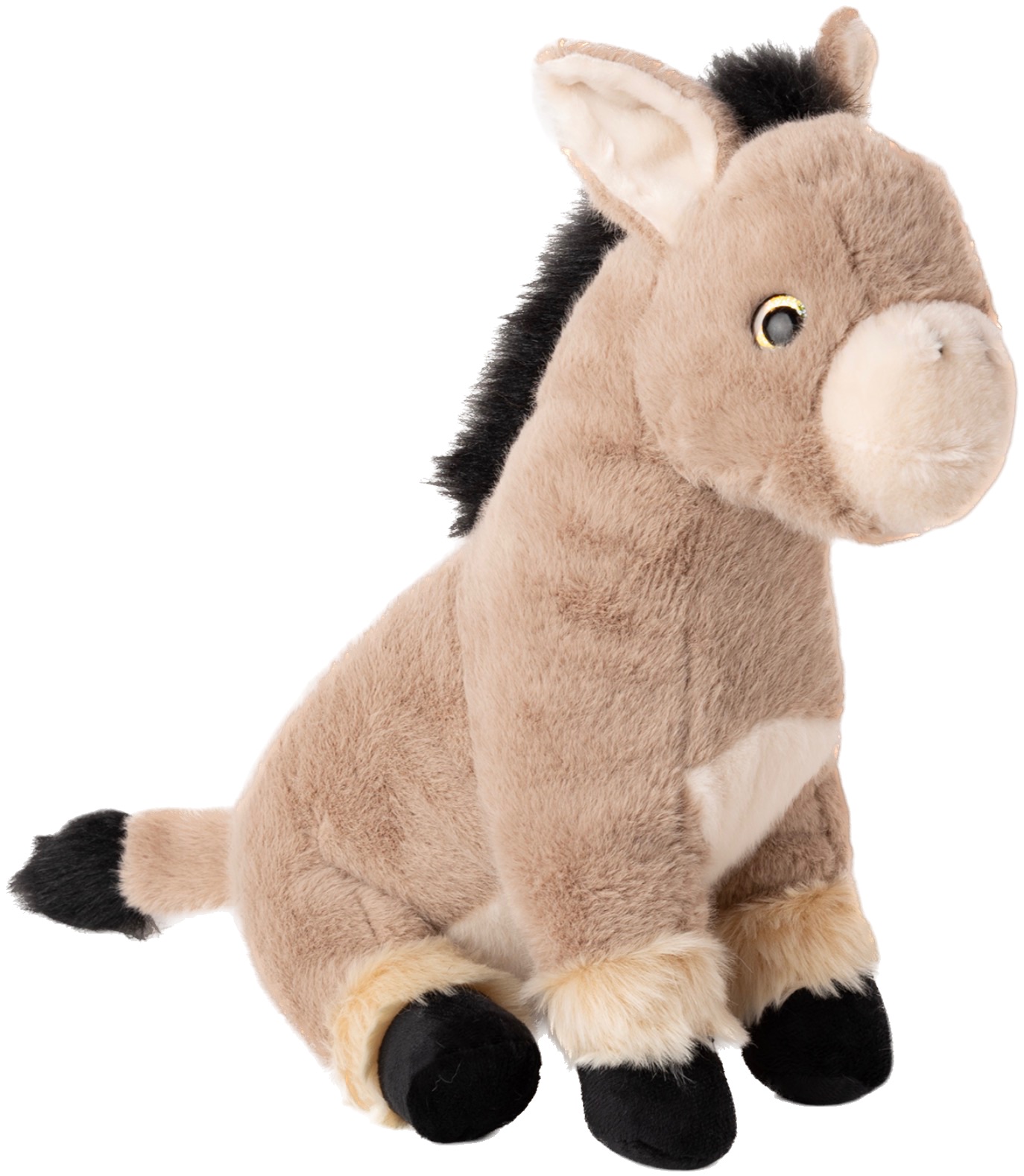 Jucărie de pluș Amek Toys - Măgăruș așezat, 23 cm