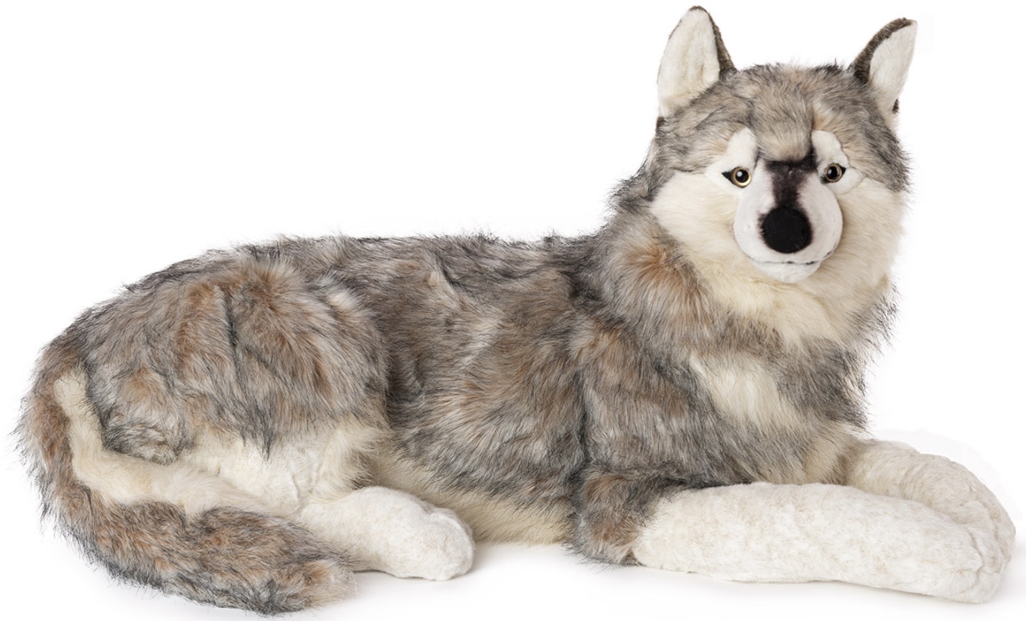 Jucărie de pluș Amek Toys - Lupul siberian, 70 cm