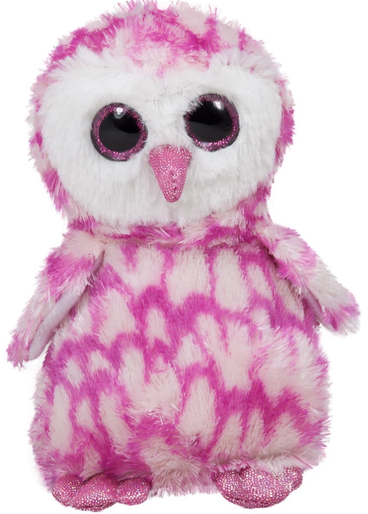Jucărie de pluș Amek Toys - Bufniță, roz, 15 cm