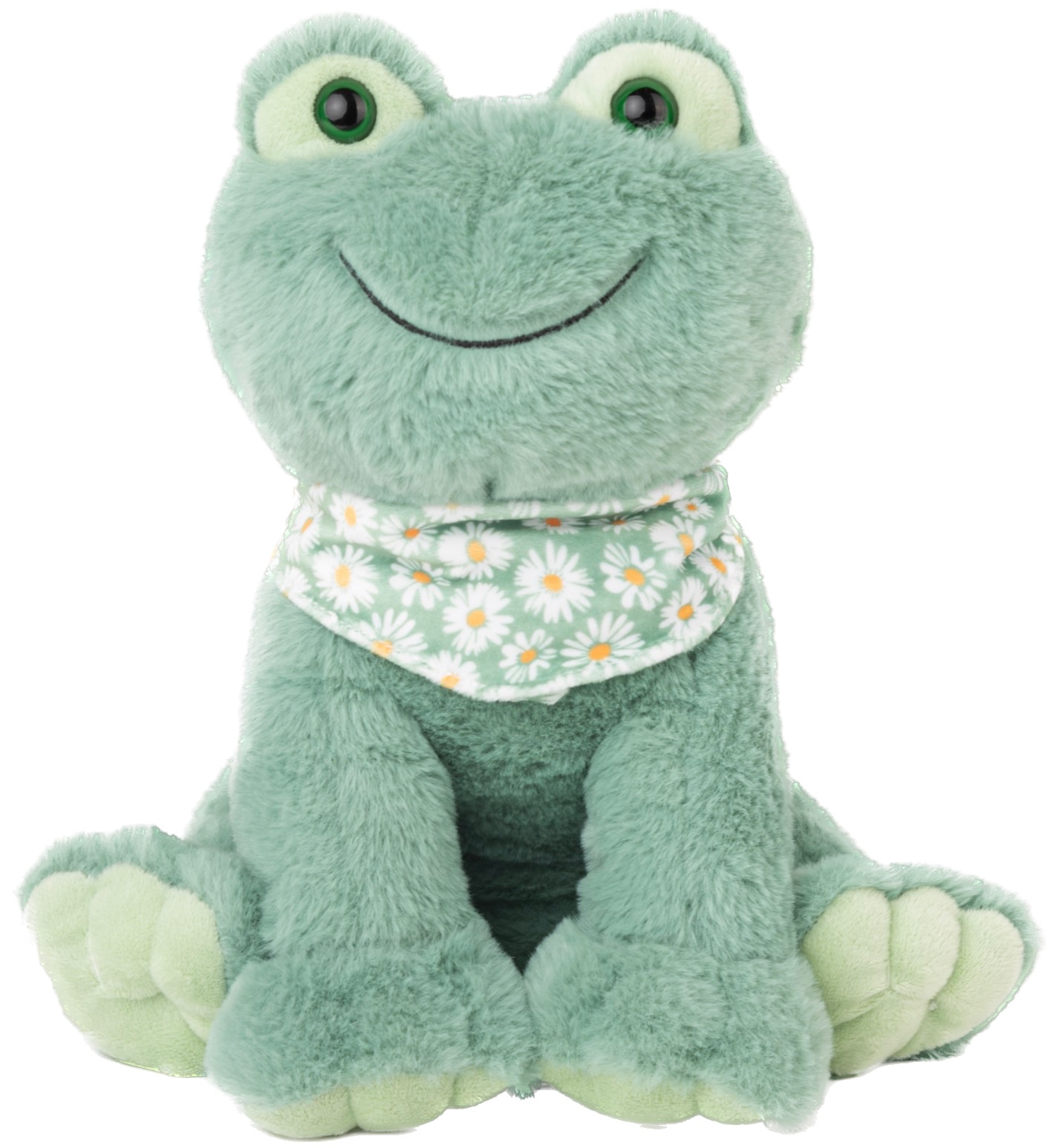 Jucărie de pluș Amek Toys - Broscuță cu eșarfă, 30 cm