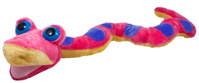 Jucărie de pluș Amek Toys - Șarpe, roz, 114 cm