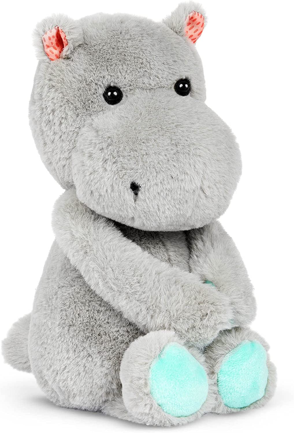 Jucărie de pluș Battat - Hippo, 30 cm, gri închis