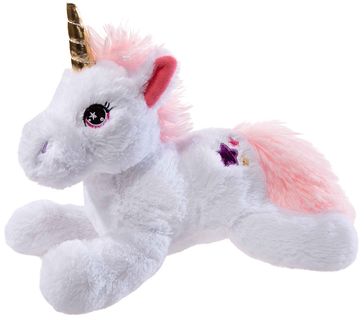 Jucărie de pluș Heunec - Unicorn alb, 30 cm