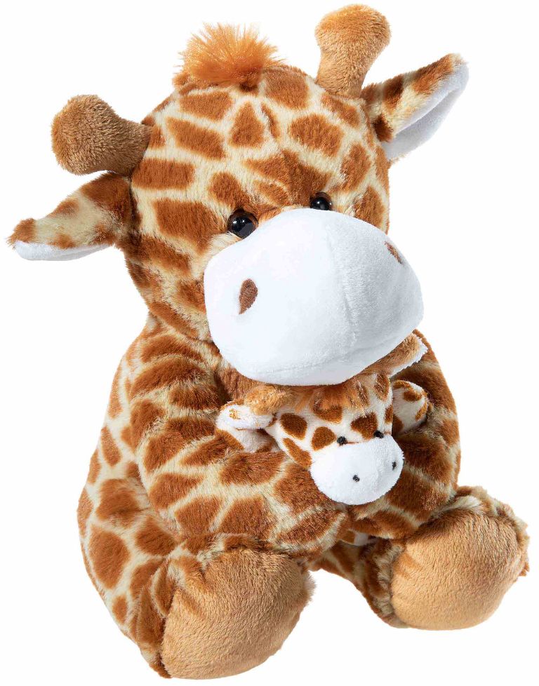 Jucarie de plus Heunec - Familia preferata, pui de girafa, 25 cm