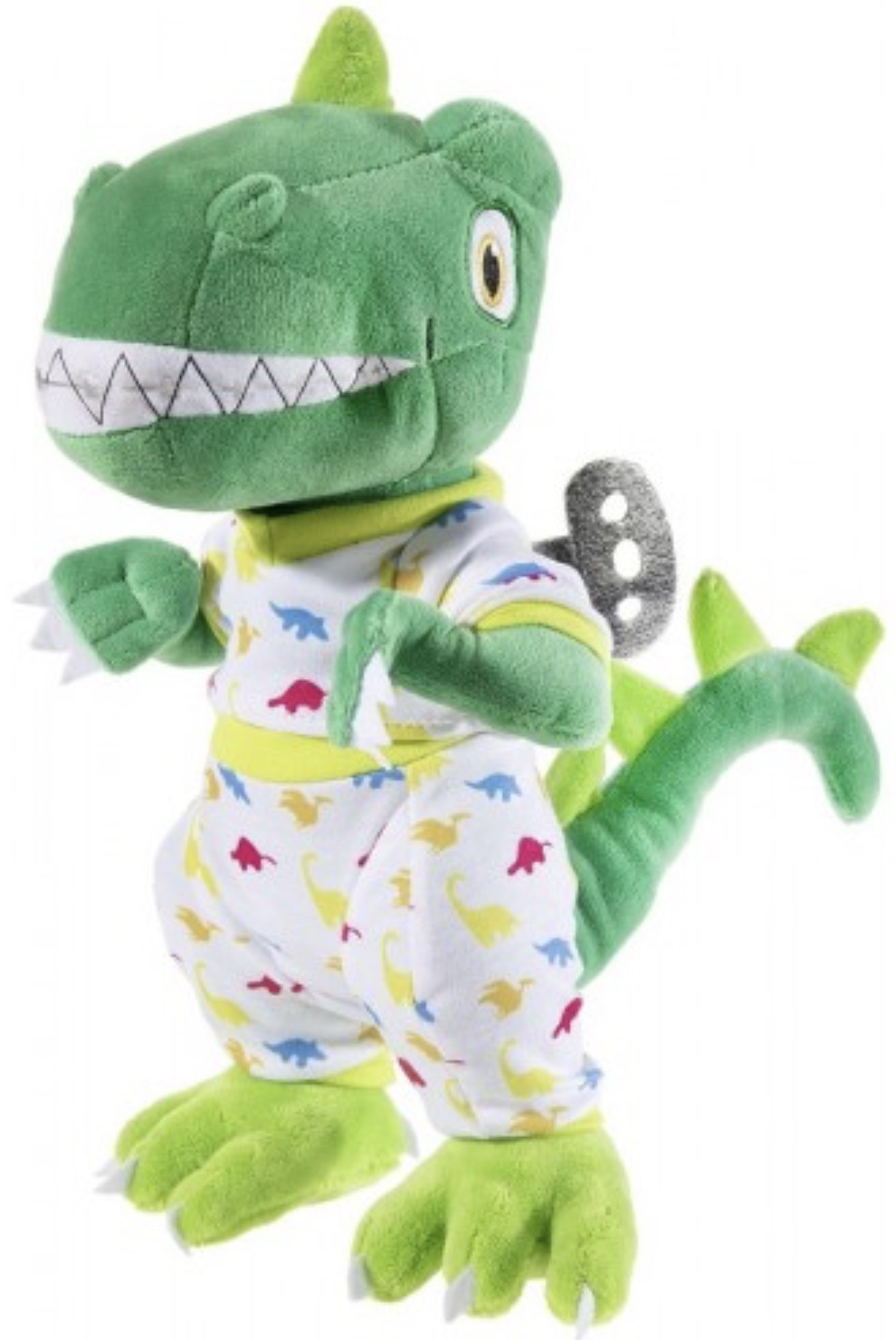 Jucărie de pluș Heunec "Cântărețul mască" - Dinozaurul cu pijamale, 26 cm