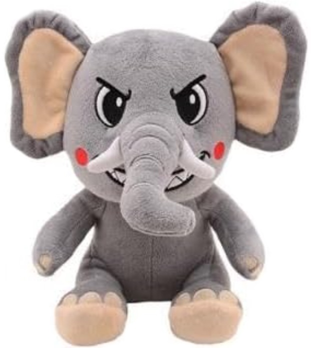 Jucărie de pluș Johntoy – Break Out Zoo, elefant, 24 cm