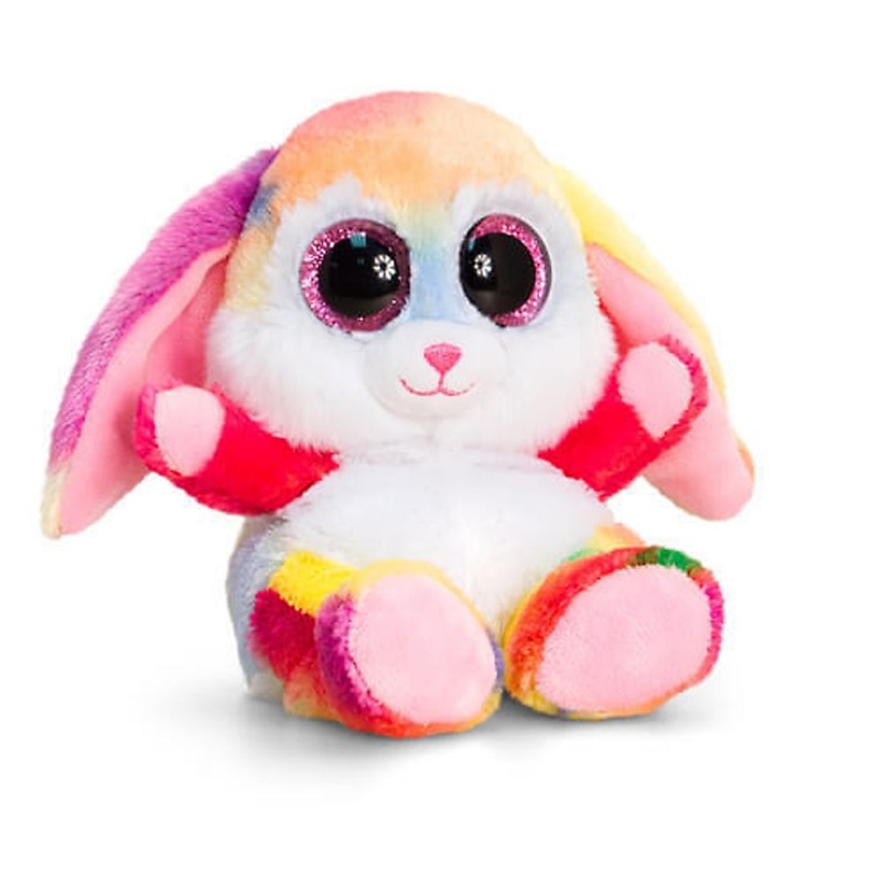 Jucarie de plus Keel Toys Animotsu - Iepuras colorat, 15 cm