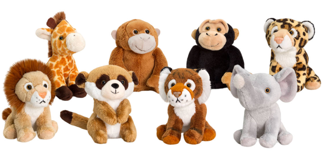 Jucărie de pluș Keel Toys - Animal sălbatic, 12 cm, asortiment