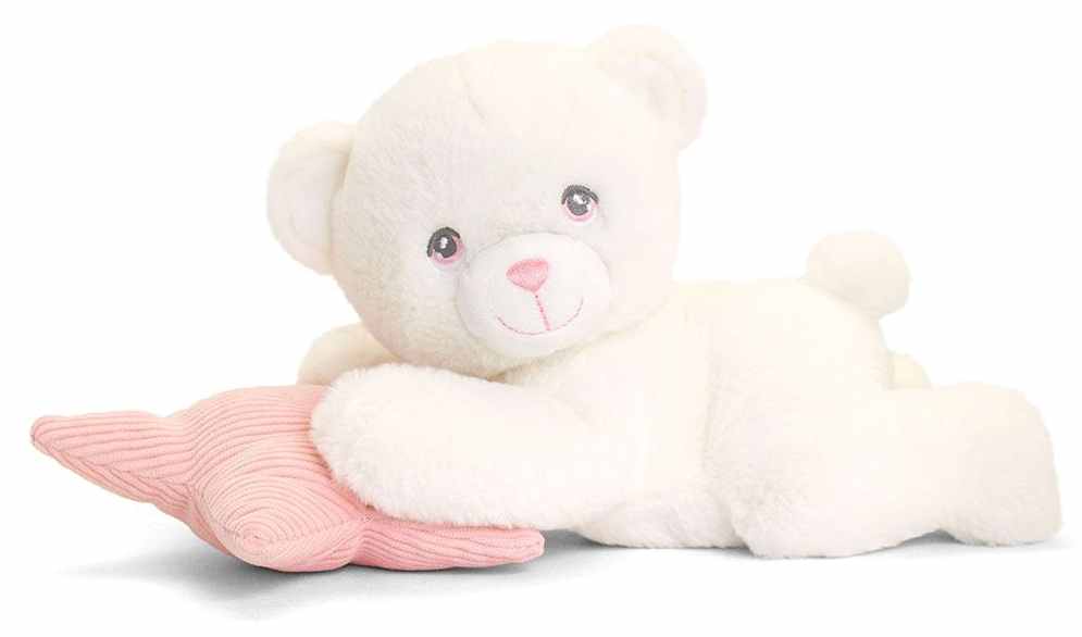 Keel Toys Keeleco - Ursuleț de pluș cu pernă, 20 cm, roz