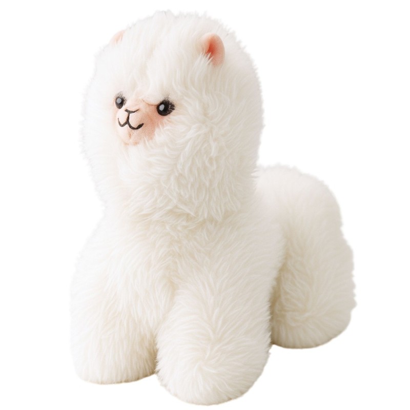 Jucărie de pluș Lean Toys - Lama, 40 cm, alb