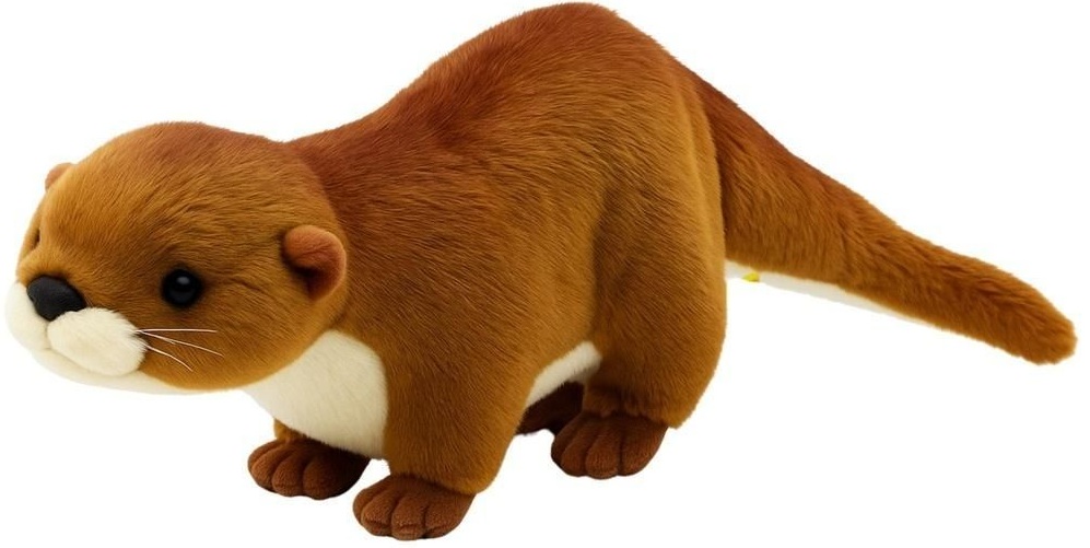 Jucărie de pluș Lean Toys - Vidră, 50 cm, maro