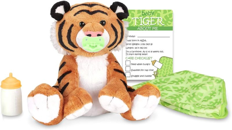 Jucărie de pluș Melissa & Doug - Baby Tiger, cu accesorii