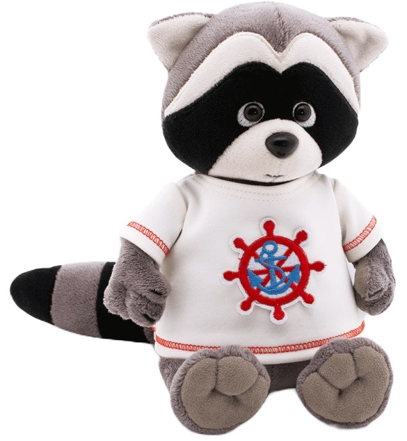 Jucărie de pluș Orange Toys Life - Denny the Raccoon, călătorie pe mare, 20 cm