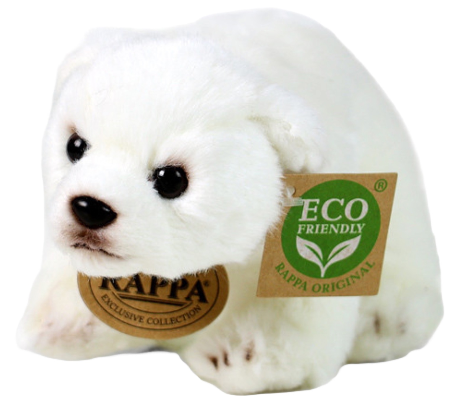 Jucărie de pluș  Rappa Eco prieteni - Ursul polar arctic, 19 cm