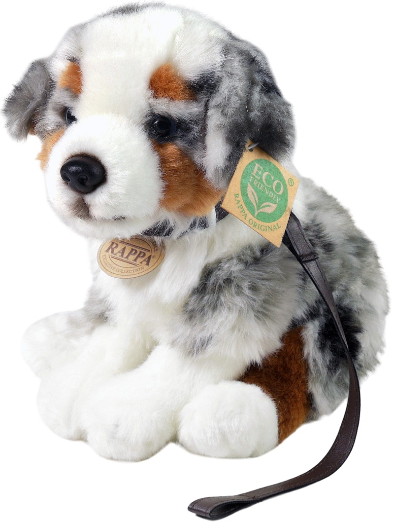 Jucărie de pluș Rappa Eco Friends -  Ciobanesc australian, asezat, 27 cm