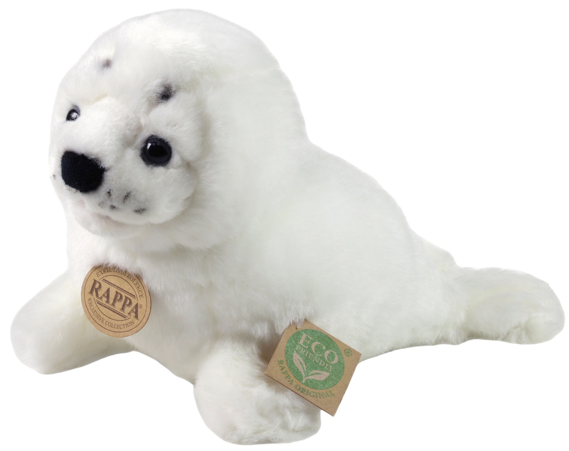 Jucărie de pluș Rappa Eco Friends - Focă albă , 25 cm