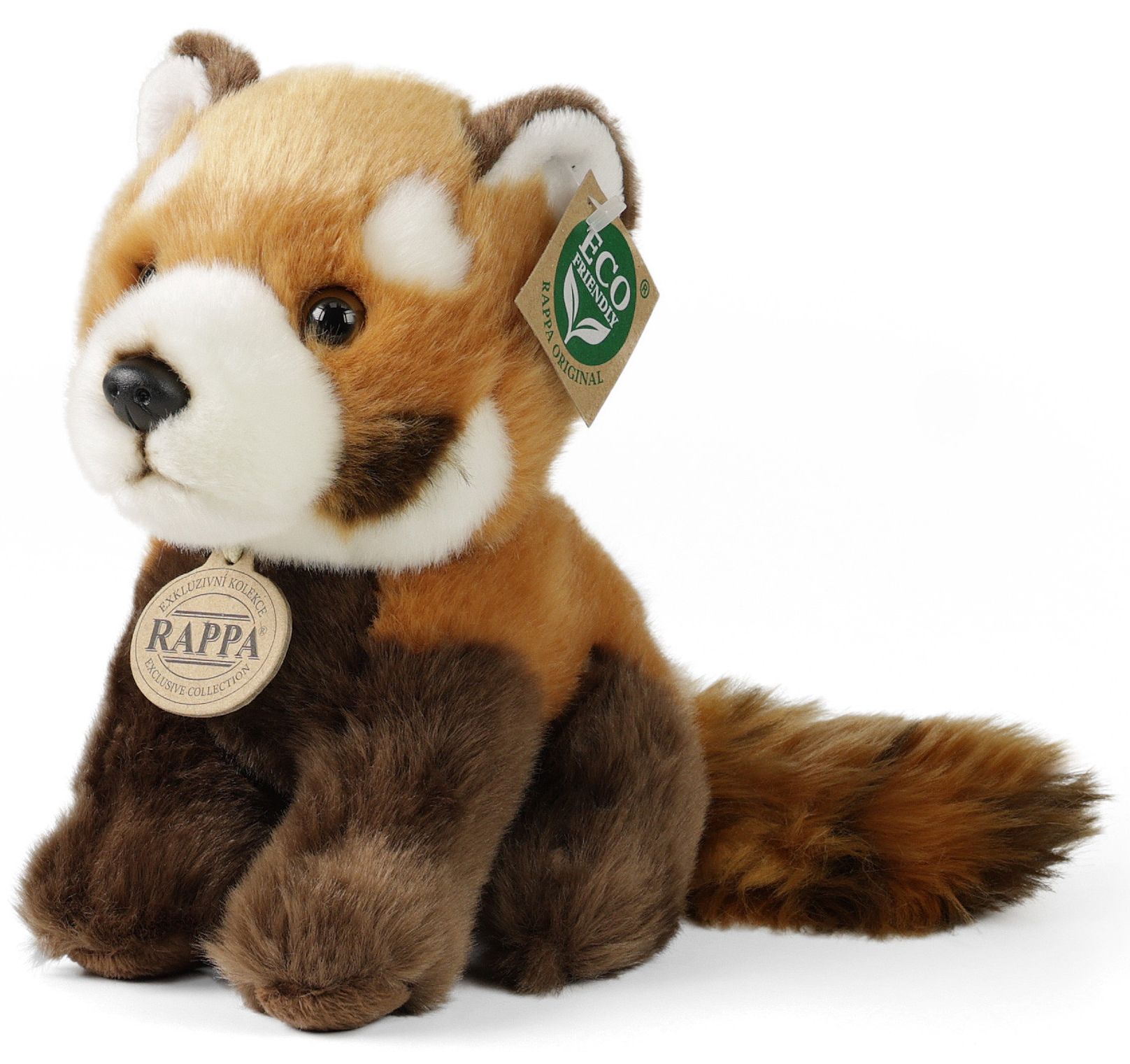Jucărie de plus Rappa Eco Friends  - Panda roșu, așezat 18 cm