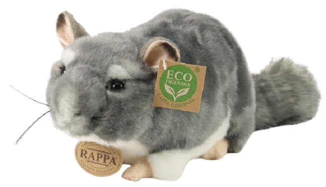Jucărie de pluș Rappa Eco Friends - Cincilă, 22 cm