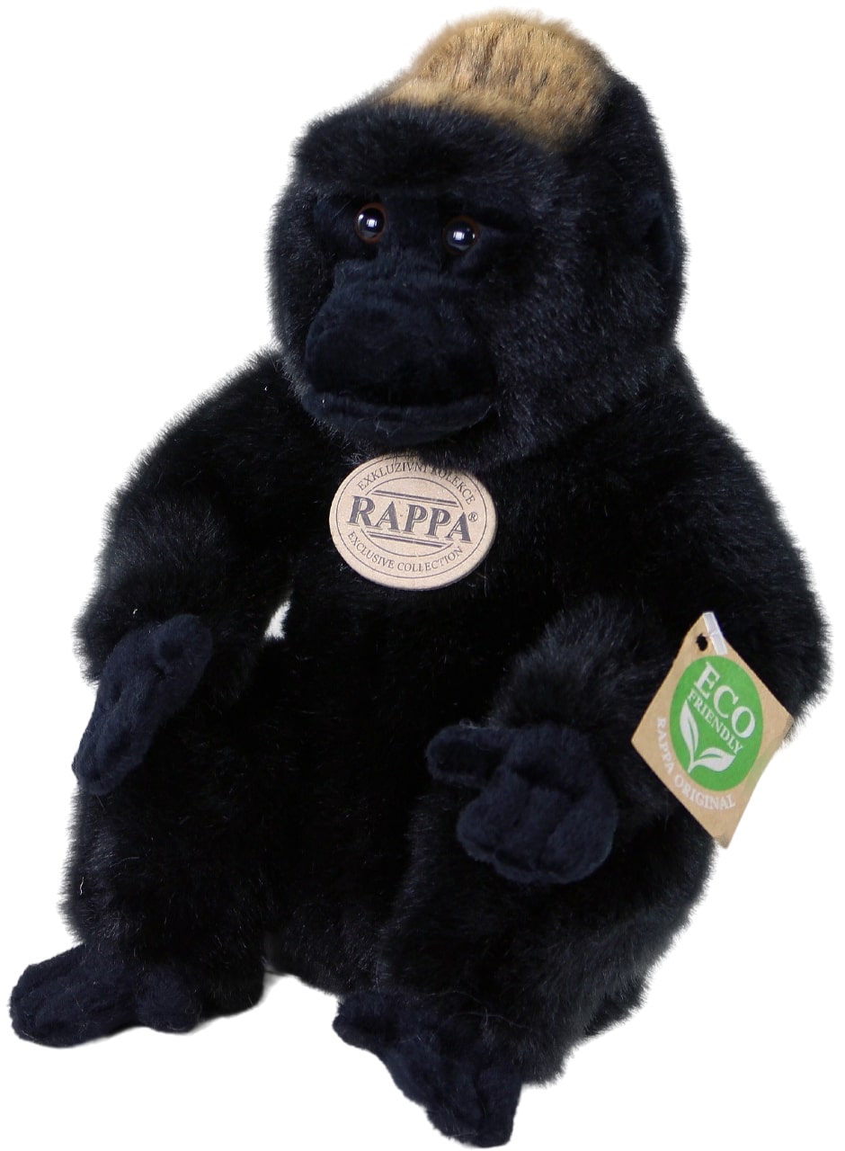 Jucărie de pluș Rappa Eco Friends - Gorilă, așezată, 23 cm