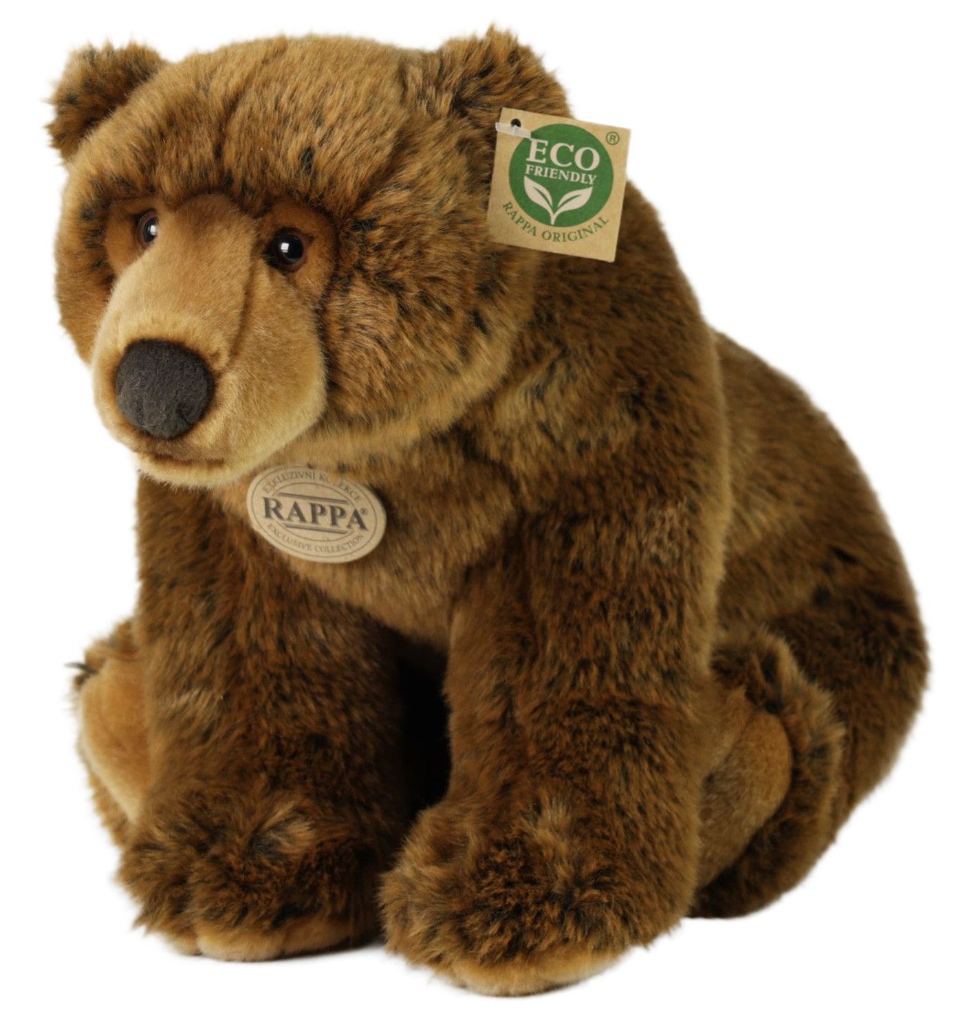 Jucărie de plus Rappa Eco Friends  - Ursul brun, așezat, 40 cm