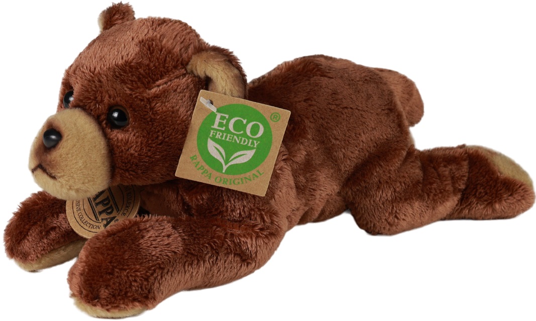 Jucărie de pluș Rappa Eco Friends - Teddy Brown Bear, mincinos, 21 cm
