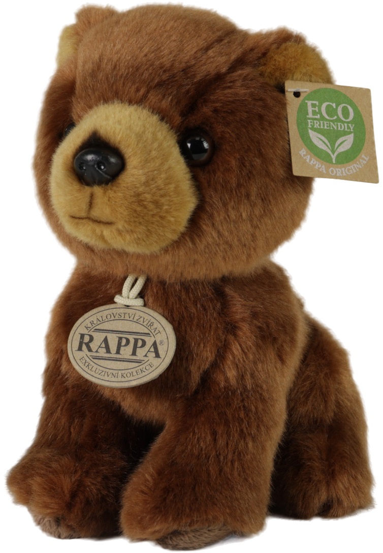 Jucărie de pluș Rappa Eco Friends - Ursul brun, în picioare, 18 cm
