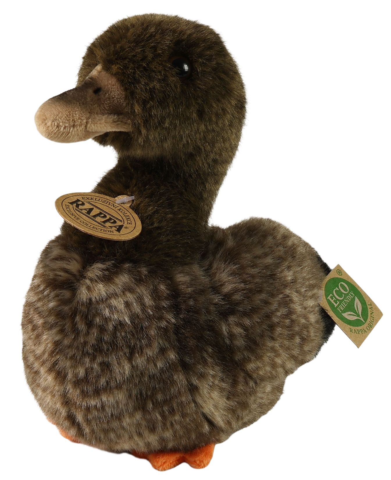Jucărie de pluș Rappa Eco Friends - Rățușcă brună, 23 cm