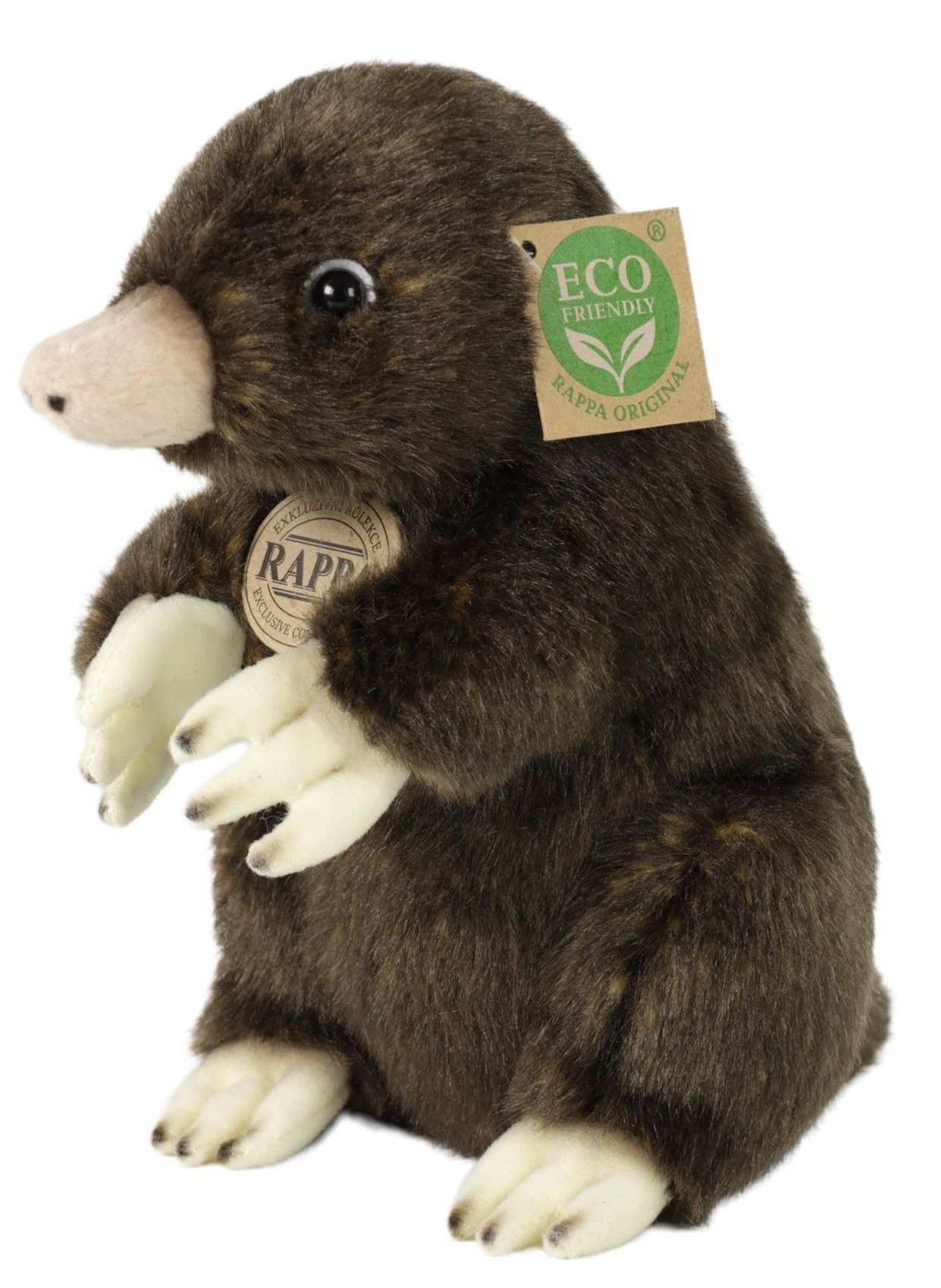 Jucărie de plus Rappa Eco Friends  - Cârtiță, 21 cm