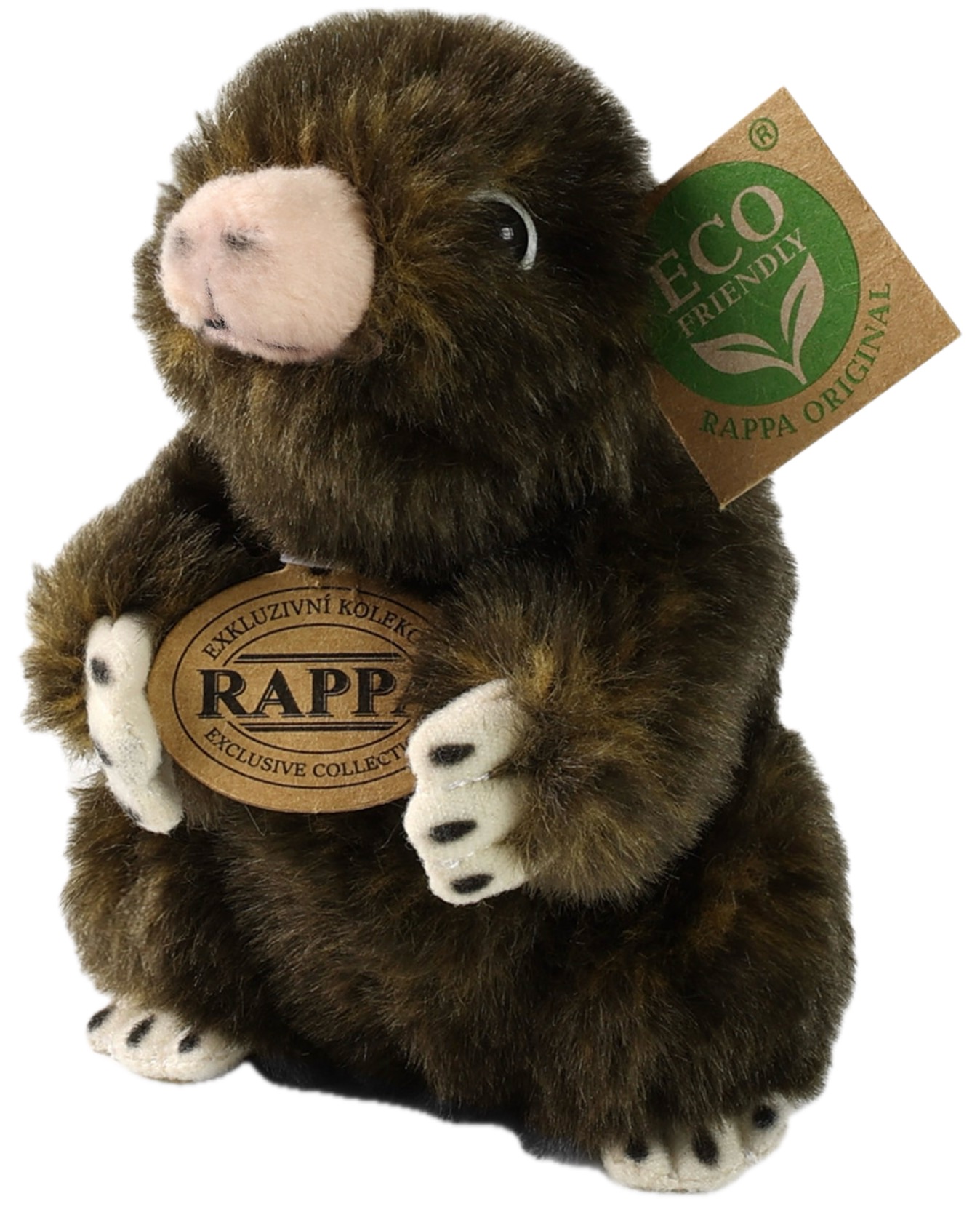 Jucărie de pluș Rappa Eco Friends - Pui de cârtiță, 15 cm