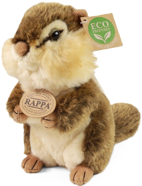 Jucărie de pluș Rappa Eco prietenii - Veveriță Chipmunk, așezată, 20 cm
