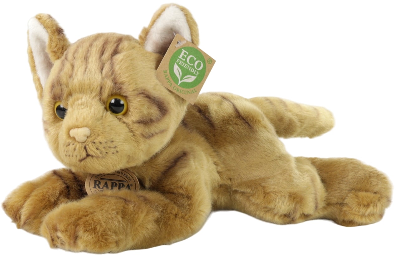 Jucărie de pluș Rappa Eco Friends - Pisică culcată, 30 cm