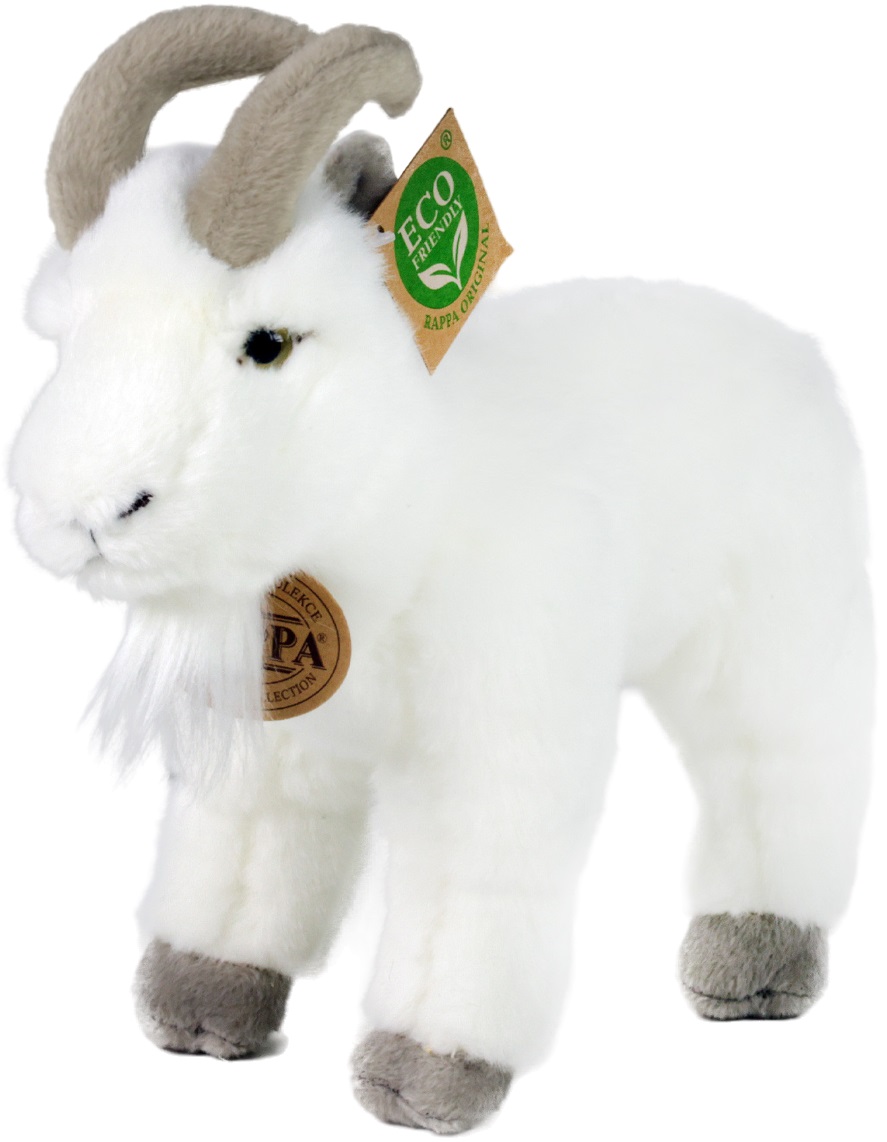 Jucărie de pluș Rappa Eco Friends - Capră, în picioare, 22 cm