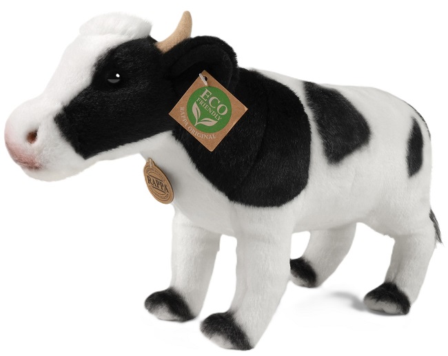 Jucărie de pluș Rappa Eco prietenii - Vaca, în picioare, 35 cm
