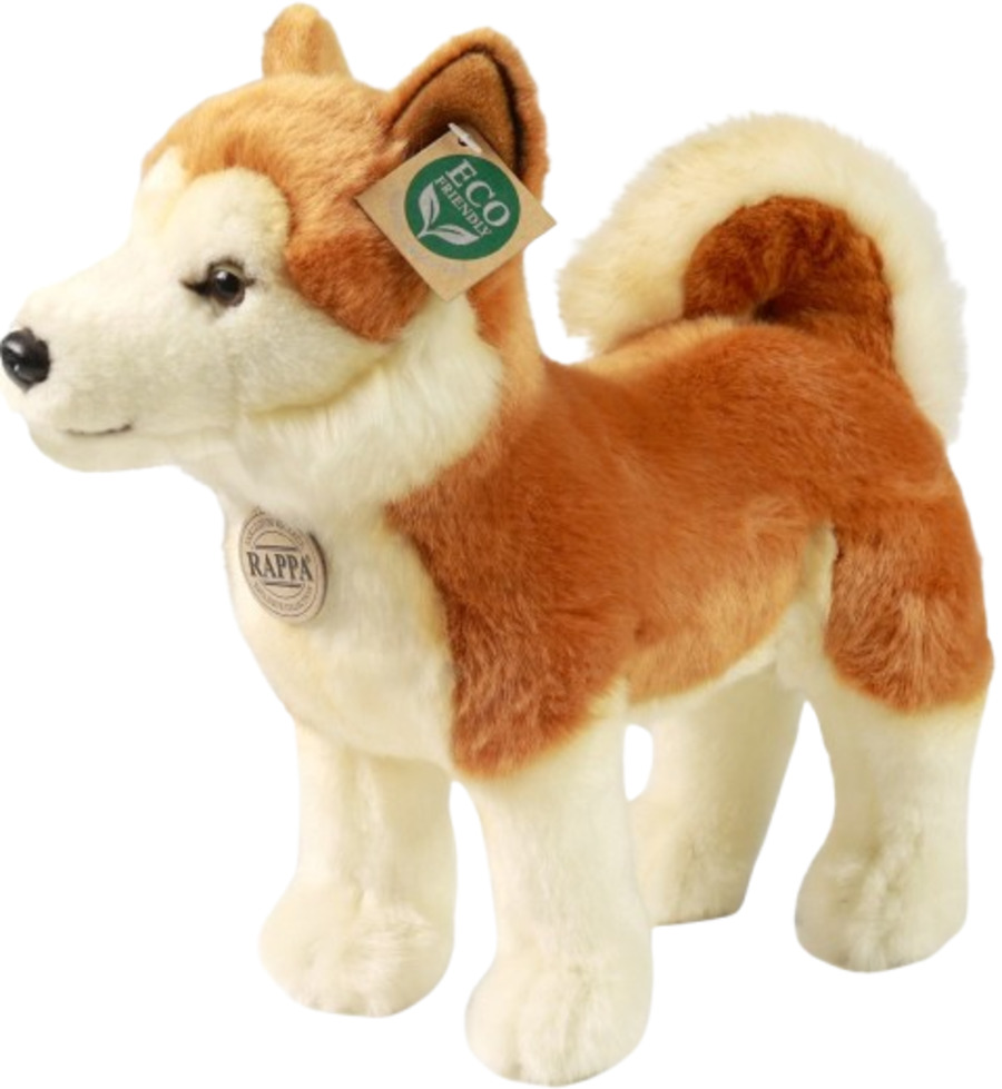 Jucărie de pluș Rappa Eco Friends - Câine Akita, 30 cm