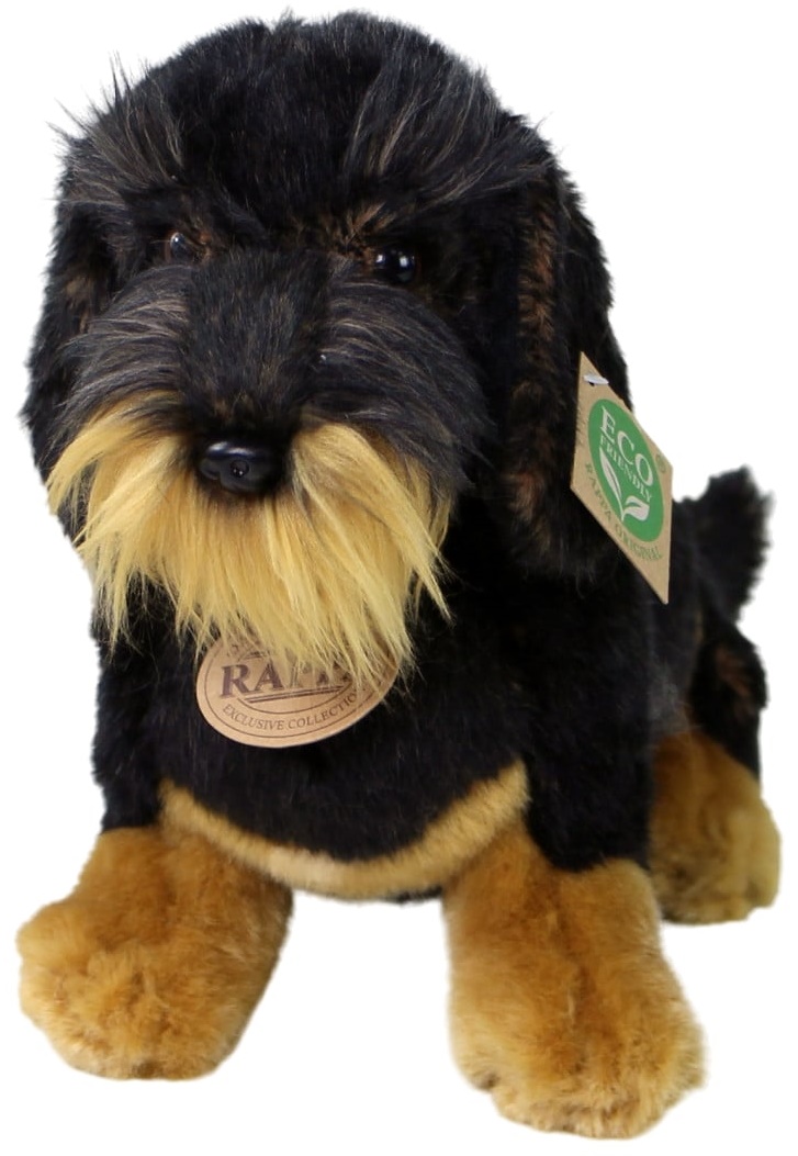 Jucărie de pluș Rappa Eco Friends - Dachshund Dog, așezat, 30 cm