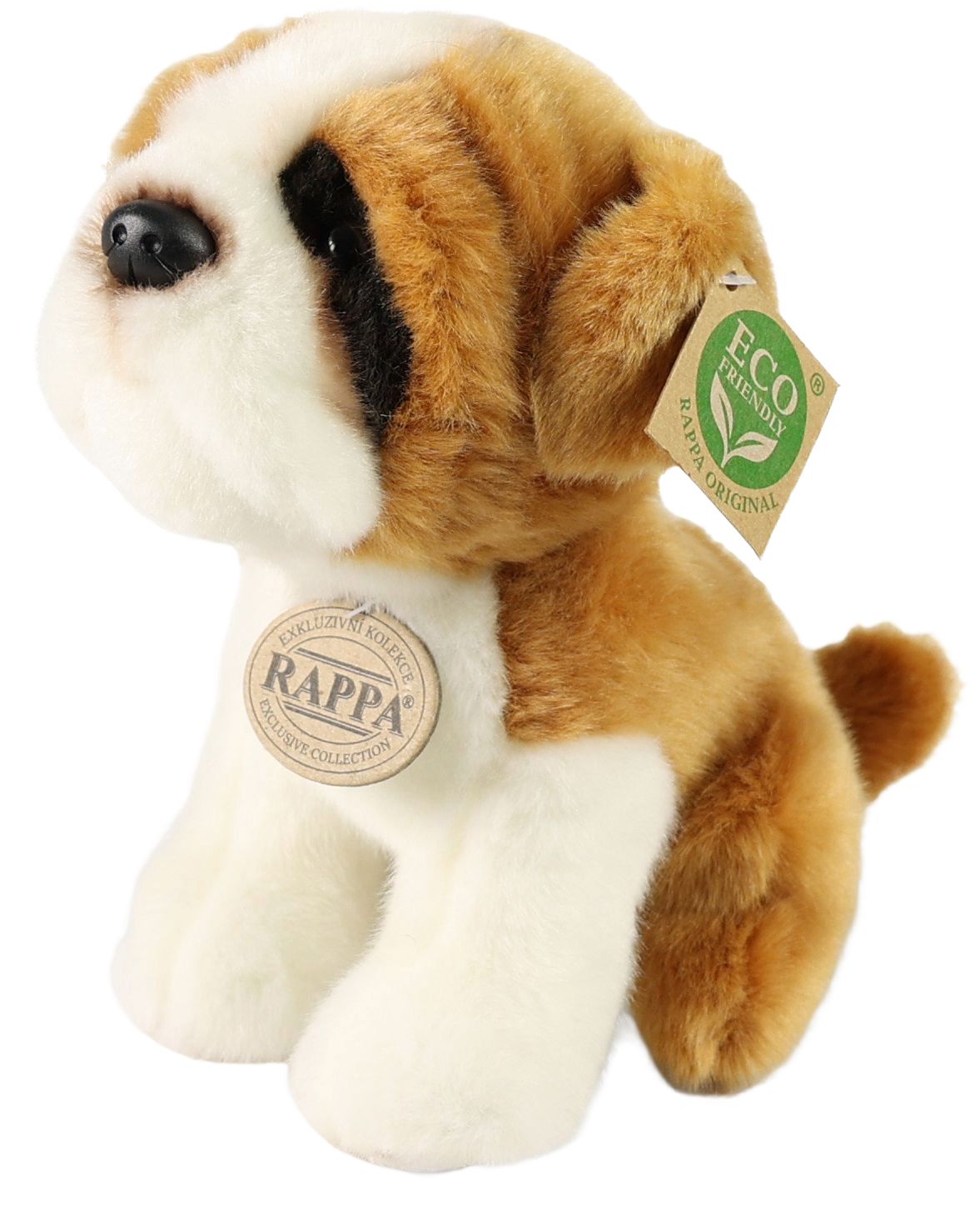 Jucărie de pluș Rappa Eco Friends - Câine Saint Bernard, șezând, 20 cm