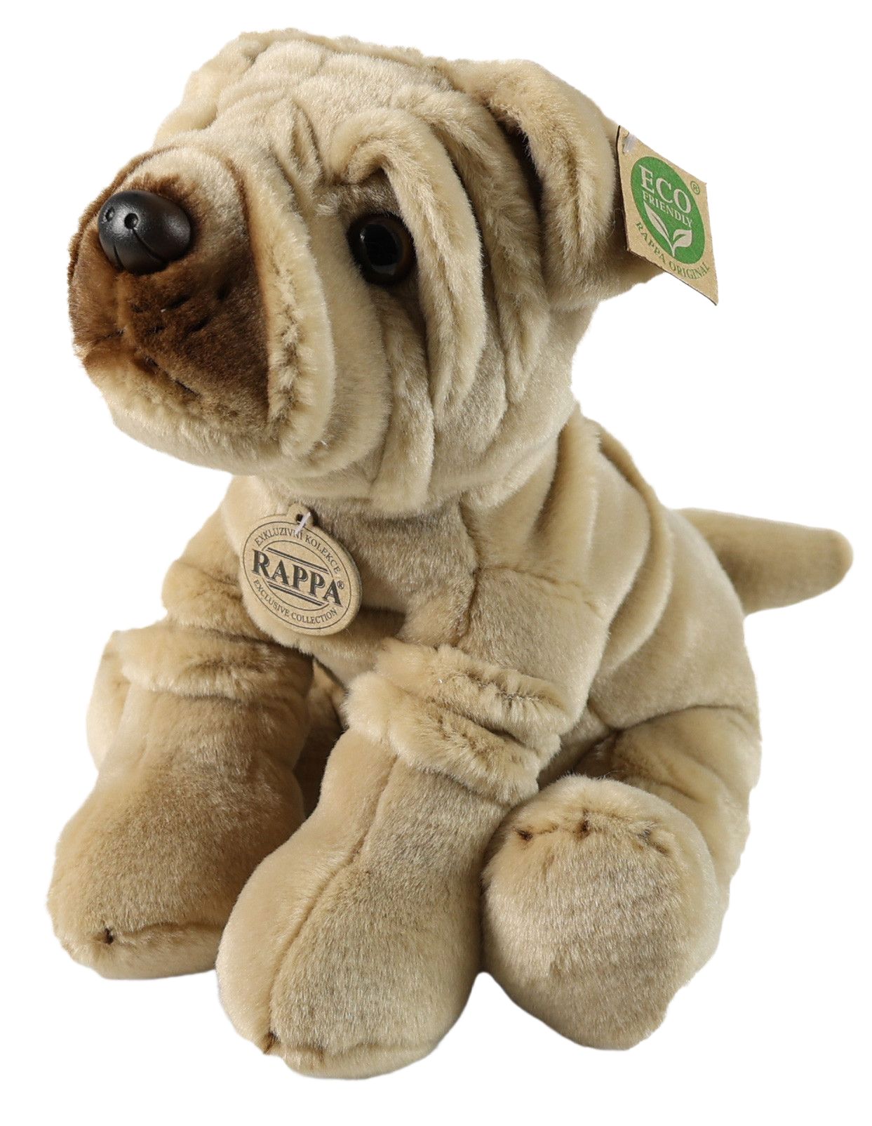 Jucărie de pluș Rappa Eco Friends - Câine Shar Pei, 30 cm