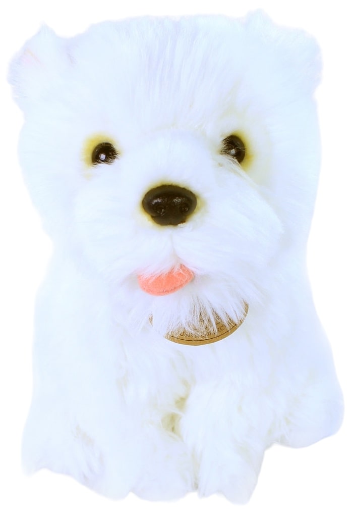 Jucărie de pluș Rappa Eco Friends - Câine West Highland White Terrier, 23 cm