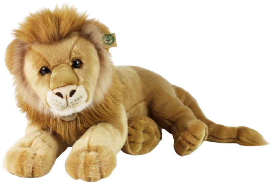 Jucărie de pluș  Rappa Eco Friends  - Leul culcat, 60 cm