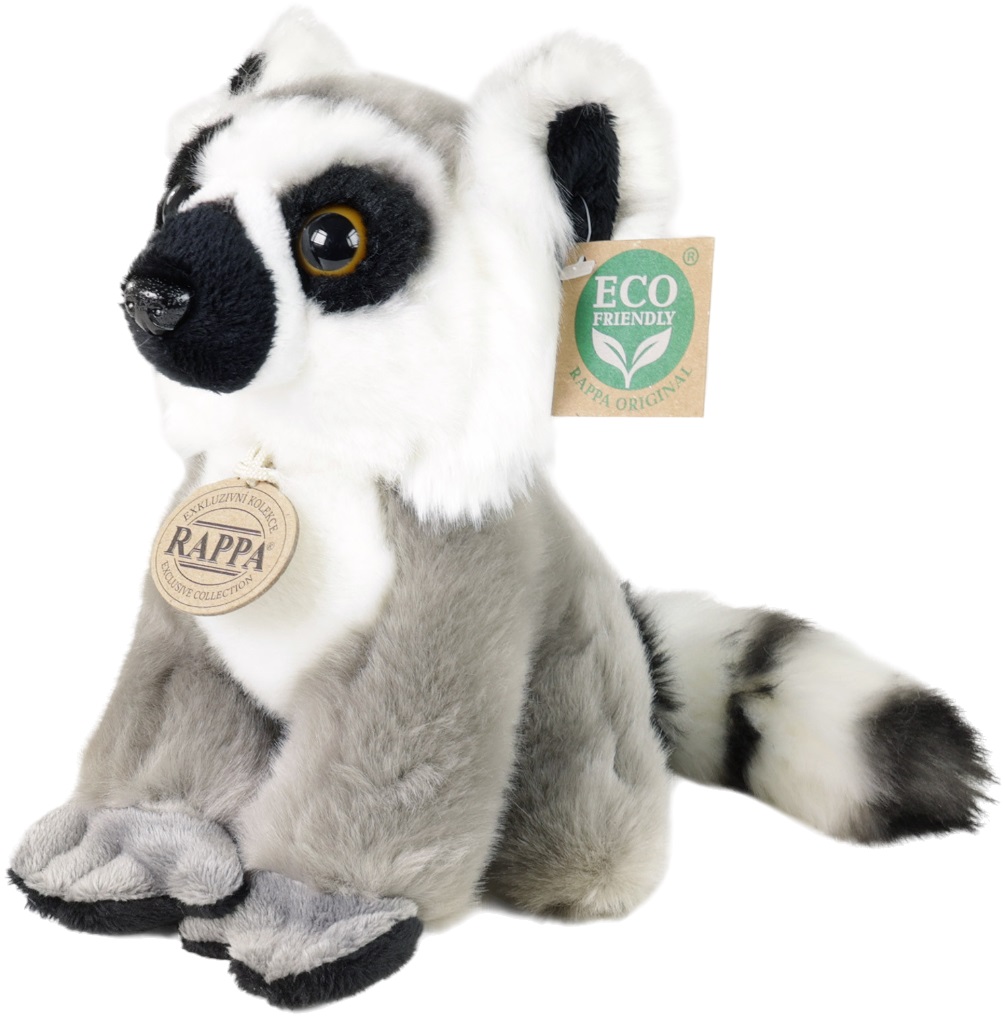 Jucărie de pluș Rappa Eco Friends - Lemur, așezat, 18 cm