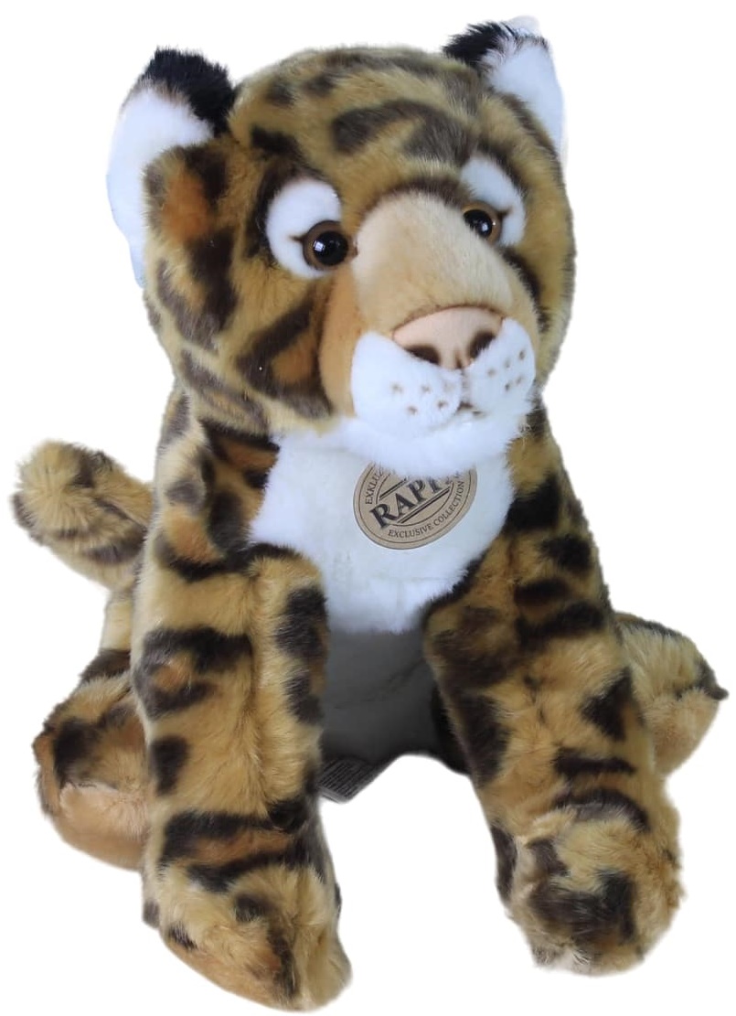 Jucărie de pluș Rappa Eco friends - Leopard, așezat, 30 cm