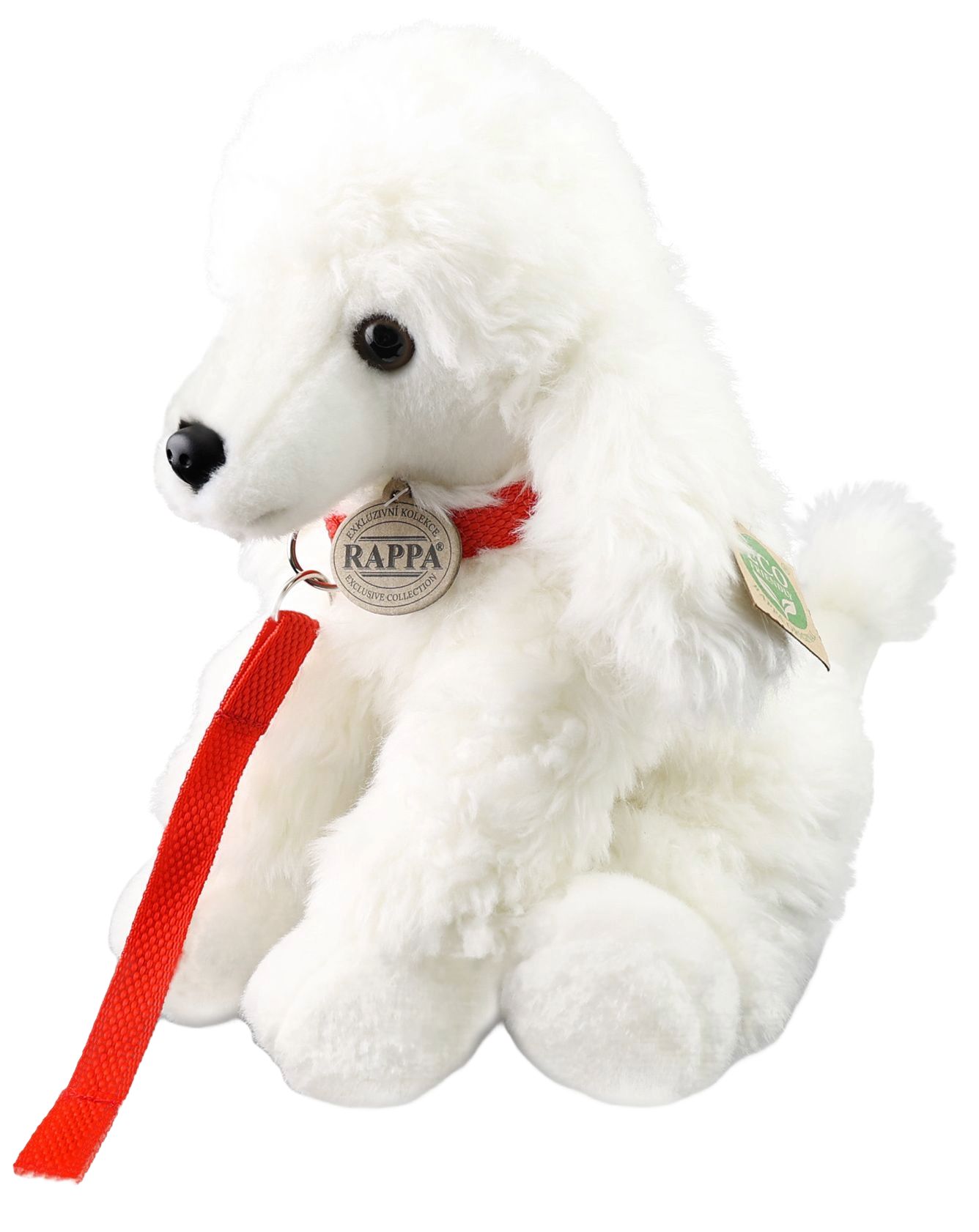 Jucărie de pluș Rappa Eco Friends - Pudel în lesă, 28 cm