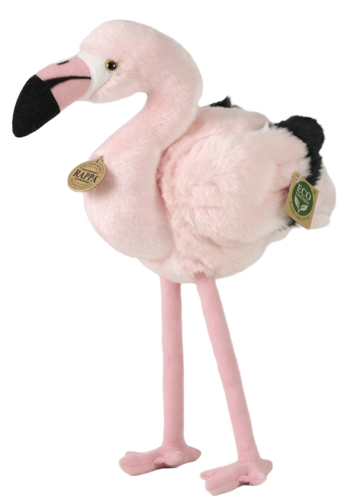 Jucărie de plus Rappa Eco Friends  - Flamingo roz, 34 cm