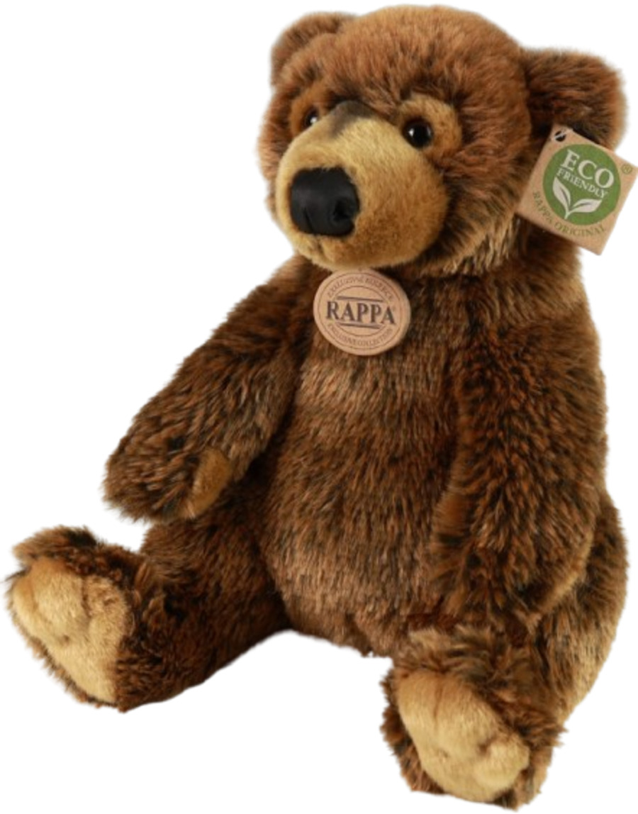 Jucărie de pluș  Rappa Eco Friends - Ursul asezat, 24 cm